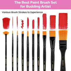 59Pcs Acrylic Paint Set – Art Supplies Kit with 24 Non-Toxic Paints, Easel, Brus