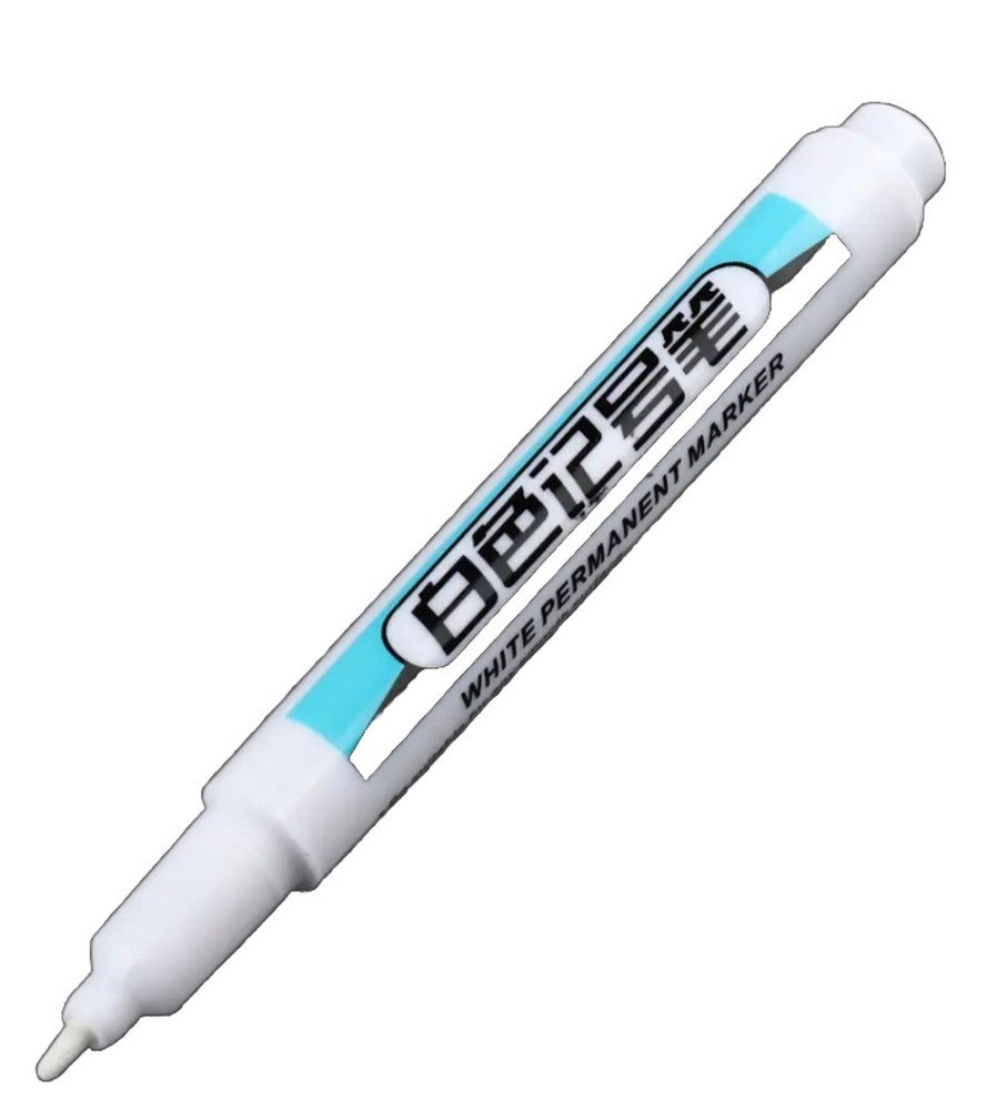 Marker Pen 1.0mm White Permanent Paint for Glass Metal Wood Plastic