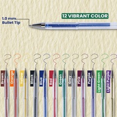 Glitter Gel Pen Set for Art, Journaling, and Crafting art projects, Multicolor