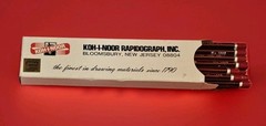Koh-I-Noor Rapidograph NEW Box of 12 RED PENCILS #1555 KOH-IN-ALL