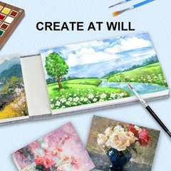 Watercolor Sketchbook, 3.5×5.5 Watercolor Journal, 2 Packs, 50 Sheets Each, C…