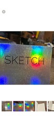 Silver Holographic Sketch Book Blank Pages Multicolor Cover