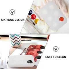 EXCEART 3pcs Paint Tray Palettes Rectangular Oil 9.50X6.50X1.10CM, As Shown