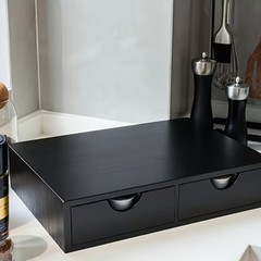 Wooden Coffee Capsule Box Desktop Organization Double Drawer Capsule Holder