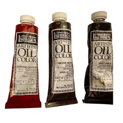 Vintage Liquitex Artist’s Oil Color Paint Alizarine Crimson Van Dyke Burnt Umber