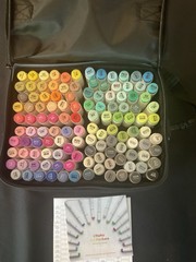 Ohuhu Honolulu 120 Colors Alcohol Markers Dual Tips (Brush tip & Fine tip)