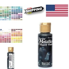 Craft Quality Black Pearl Acrylic Paint 2 Ounces Versatile for Multiple Surfaces