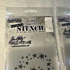 Tim Holtz Layering Stencils Lot Of 2 Hocus Pocus & THS132 Sparkle 2 Pieces