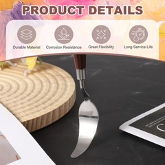 14mm #3 Painting Palette Knife Stainless Steel Spatula Wood Handle