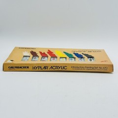 Grumbacher Hyplar Acrylic Introductory Paint Set No. 670 Set of 8 W/ 2 Brushes