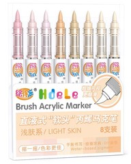 Guangna Skin Tone Acrylic Paint Markers, 1 Count (Pack of 8),