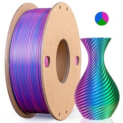 3Dgenius Silk Triple Color PLA 250g, Tri Colors(rose Red+dark Blue+green)
