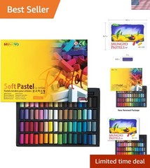 Soft Pastel Set of 64 Vibrant Colors | Smooth, Blendable, Non-Toxic Art Supply