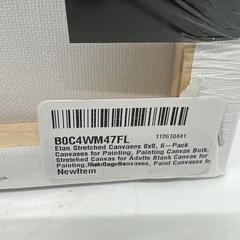 6 Pack Of Stretched Canvases 60x60cm 7.9” Square White 100% Cotton Art Crafts