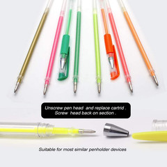 160 Colors Gel Pen Ink Refills, Glitter Neon Gel Ink Pens Refills Replace Cartri
