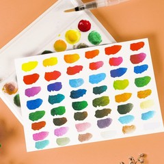 Meiliang 48 Colors Watercolor Paint Set with 36 Vibrant Colors 12 Glitter Col…