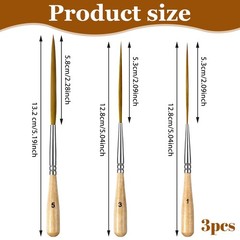 3 Pcs Rigger Liner Brushes Scroll Pinstriping Brush Extra Long Liner Brushes …