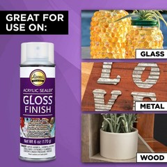 Acrylic Sealer Spray 6 oz Gloss 3 Pack Waterproof Clear Coating