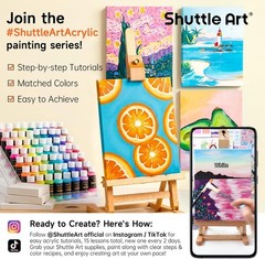 Large 127-Piece Acrylic Paint Set with Brushes & Palette