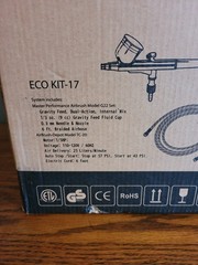 Master Airbrush ECO KIT-17 Multi-Purpose Gravity Feed Airbrushing System Kit