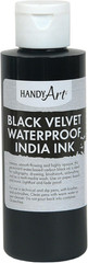 Black Velvet Waterproof India Ink 4 Ounce
