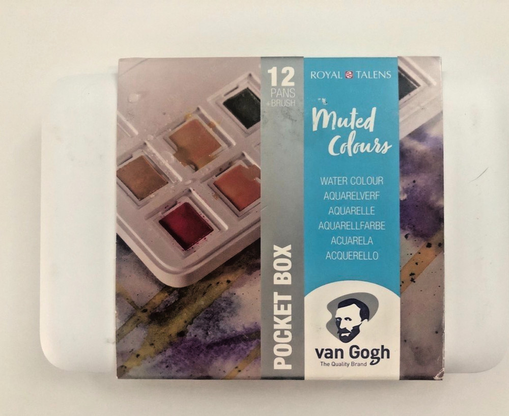 Van Gogh Watercolour pocket box muted colours 12 half pans