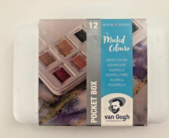 Van Gogh Watercolour pocket box muted colours 12 half pans