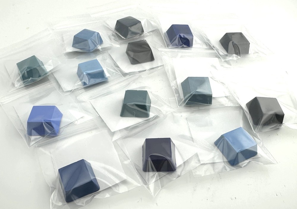 handmade encaustic paints BLUE 3ml samples set of 14 separate colors