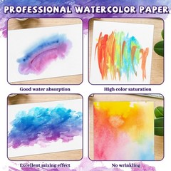 100Sheets Newbested White Watercolor Paper Cold Press Cut 6-x-9-Inch,