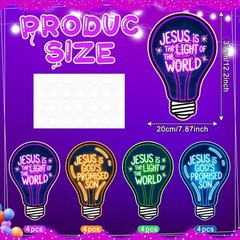 Sabary 16 Pcs VBS 2026 Light Bulb Cutouts Illumination Decorations 7.8×12.2 I…