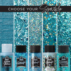 Glitter Glitz Acrylic Craft Paint, Blue, 2 Fl Oz
