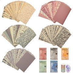 300 Sheets Vintage Scrapbook Paper 5.1×3.1 Inch Mixed Special Decorative…