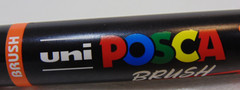 Posca Markers Paint Marker Orange Flexible Brush Shaped Tips UNI PC-5BR