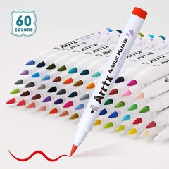 60 Colors Acrylic Paint Pens, Paint Markers Pens, for Artists Adults Coloring…