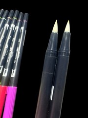 Tombow ABT Dual-Brush Tip Pens Lot of 14 Art Markers Acid Free TESTED