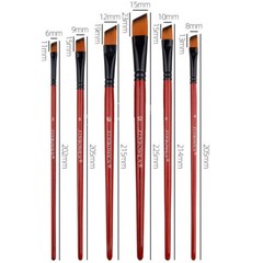 Comfortable Grip Paint Brush Set 18pc for Detailed Areas with Wooden Handles