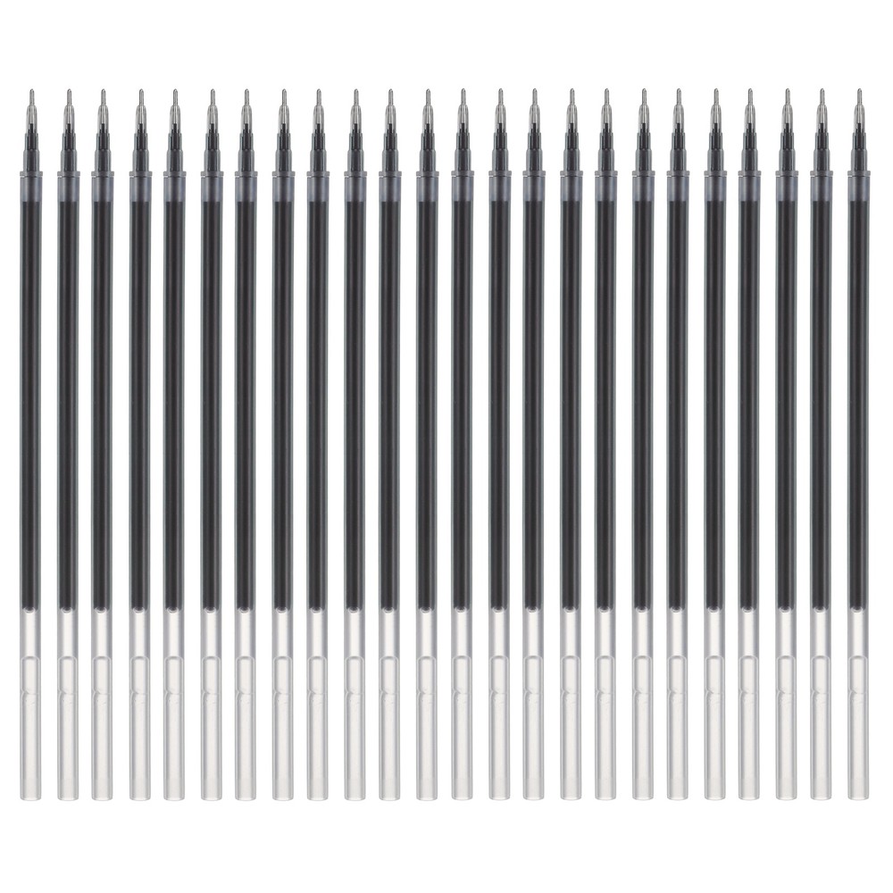24Pack 0.5mm Gel Pen Refills for Coloring, Medium Point Pens Refills, Blue Black