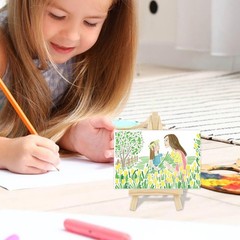 4 Pack Easel Display Stand Mini Wood Display Easels for Painting Artist Table…