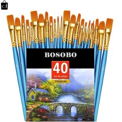 Versatile 40-Piece Artist Brush Set – Ideal for Acrylic, Oil & Watercolor Art