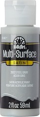2 Fl Oz Steel Gray Acrylic Paint for All Surfaces – Easy Cleanup & Satin Finish