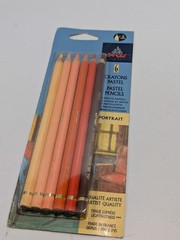 New Sealed Conte Pastel Pencils Portrait Set of 6 Made in France Artist Quality