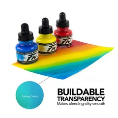 Daler-Rowney FW Acrylic Ink Bottle Black – Versatile 1 fl oz, (India)