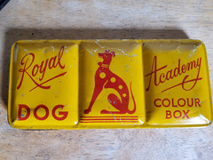 Raj Hans Reeves Copycat Watercolor Box Vintage Royal Dog & Deluxe Dog Paint Tins