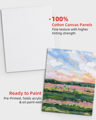 5×7 Small Canvas Boards Pack of 42 Pre Primed Cotton Panels for Painting