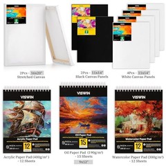 Professional All-in-One Art Painting Kit with Beech Wood French Easel, 96