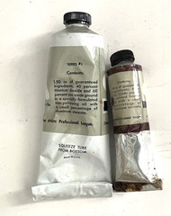 BELLINI Oil Paint TITAN-ZINC WHITE & MARS VIOLET Vintage Pliable Tubes BOCOUR