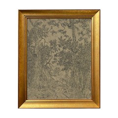 Vintage Gold Framed Canvas Wall Art Antique Sketch Landscape Print Dark Moody…