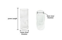 Glass Tips-12 Pack- Variety Sizes & Colors (8mm,10mm,12mm) (Mix, 12mm) Mix