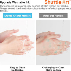 Shuttle Art Dot Markers, 10 Colors Washable Markers for Toddlers,Bingo Daubers S