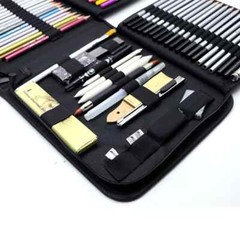 83 pcs Professional Drawing Artist Kit Set Pencils and Sketch Charcoal & Bag